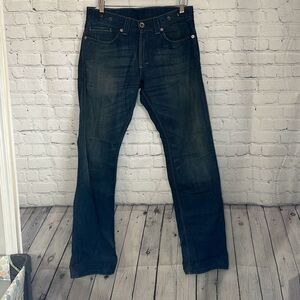 Levis 514 Jeans Black Label Adjustable Waist Snaps Zip Pockets Mens Sz 32 X 34